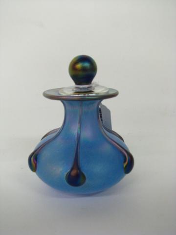 Appraisal: Contemporary art glass bottle with stopper made in Czech Republic