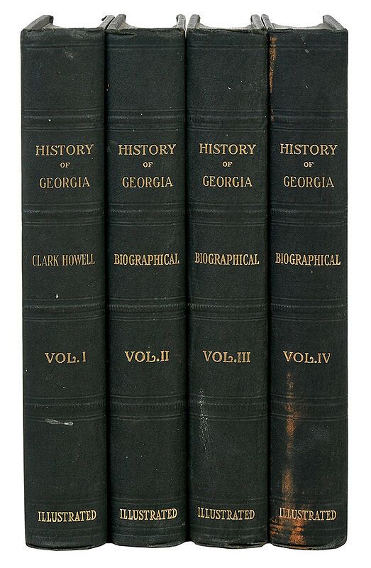 Appraisal: Books on Georgia History including History of Georgia by Clark