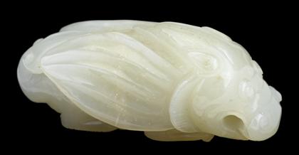 Appraisal: Chinese white jade winged beast th century