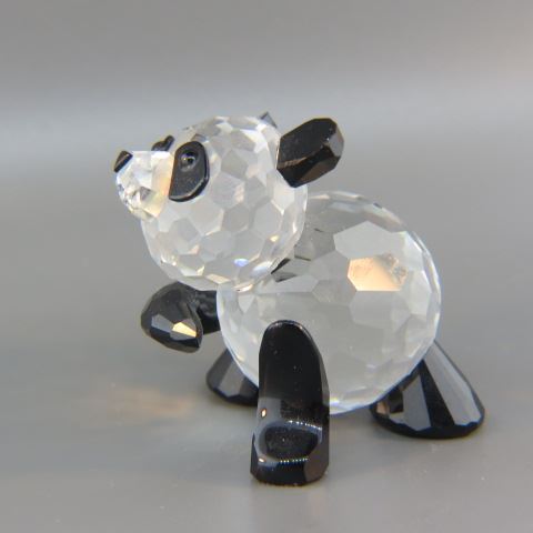 Appraisal: Swarovski Crystal Figurine of a Panda Bear signed excellent