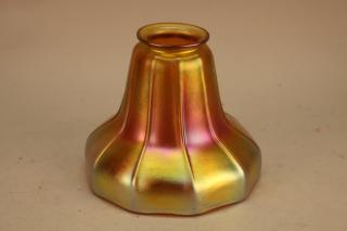 Appraisal: Gold Aurene Steuben Style Art Glass Lamp Shade Height in