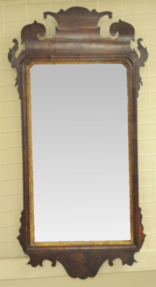 Appraisal: Chippendale looking glass in mahogany frame '' h x ''