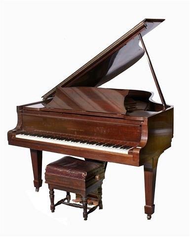 Appraisal: A STEINWAY SONS MAHOGANY BOUDOIR GRAND PIANO FORTE the frame