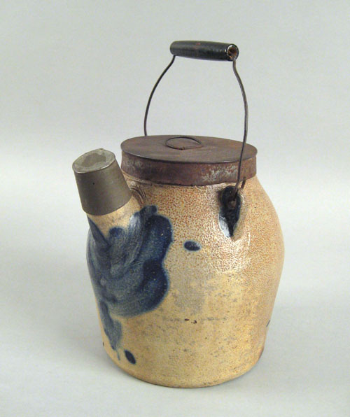 Appraisal: Stoneware batter jug th c with cobalt decoration h