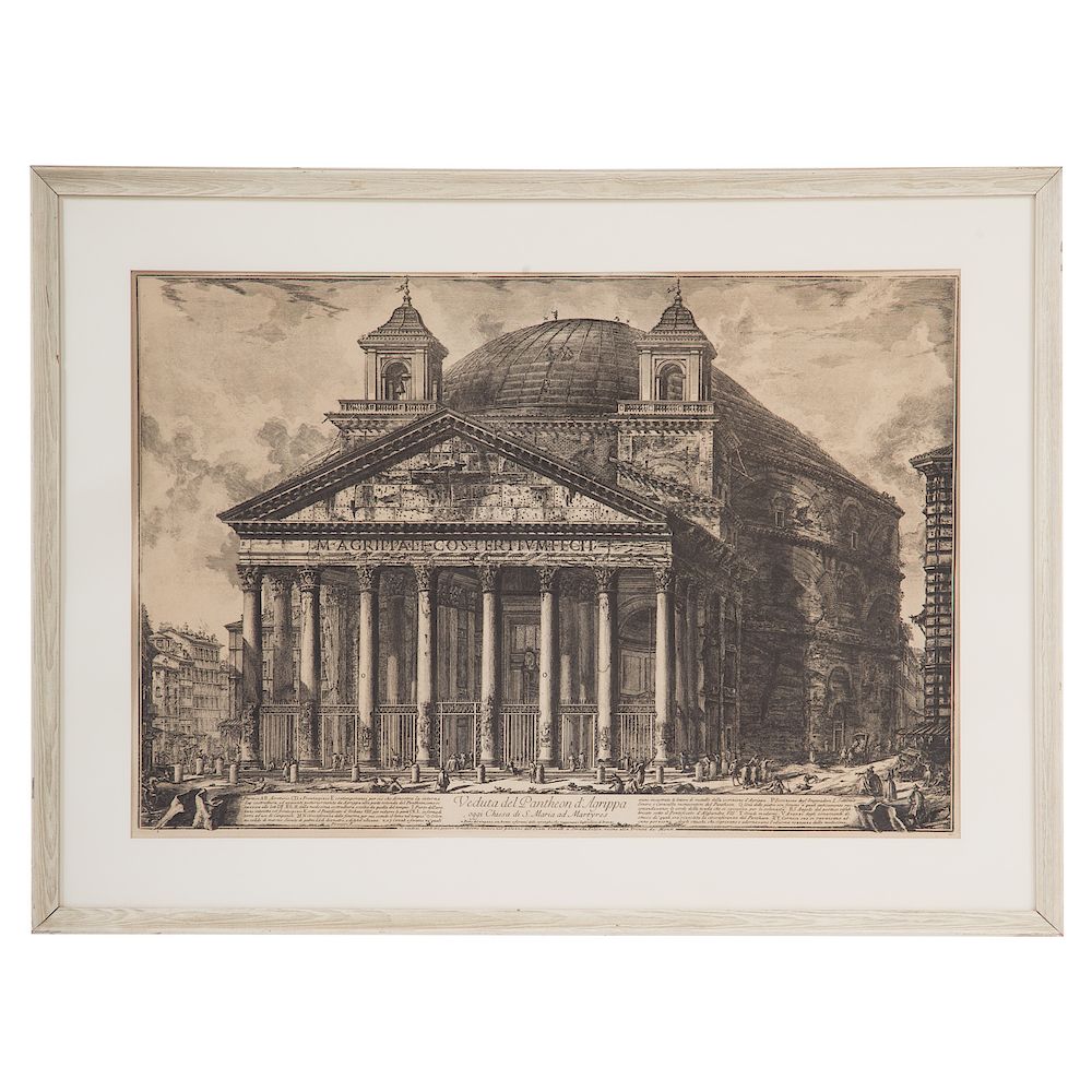 Appraisal: Giovanni Piranesi Veduta del Pantheon d'Agrippa Giovanni Battista Piranesi Italian