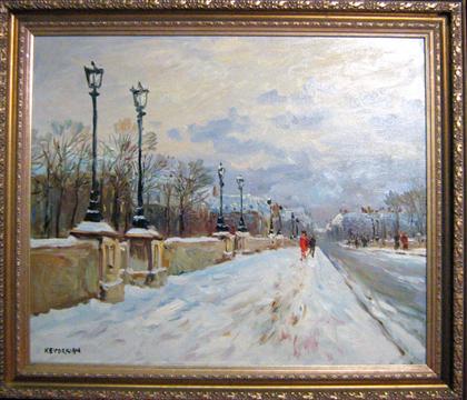 Appraisal: JEAN KEVORKIAN french b PARIS-LE PONT NEUF Signed bottom left