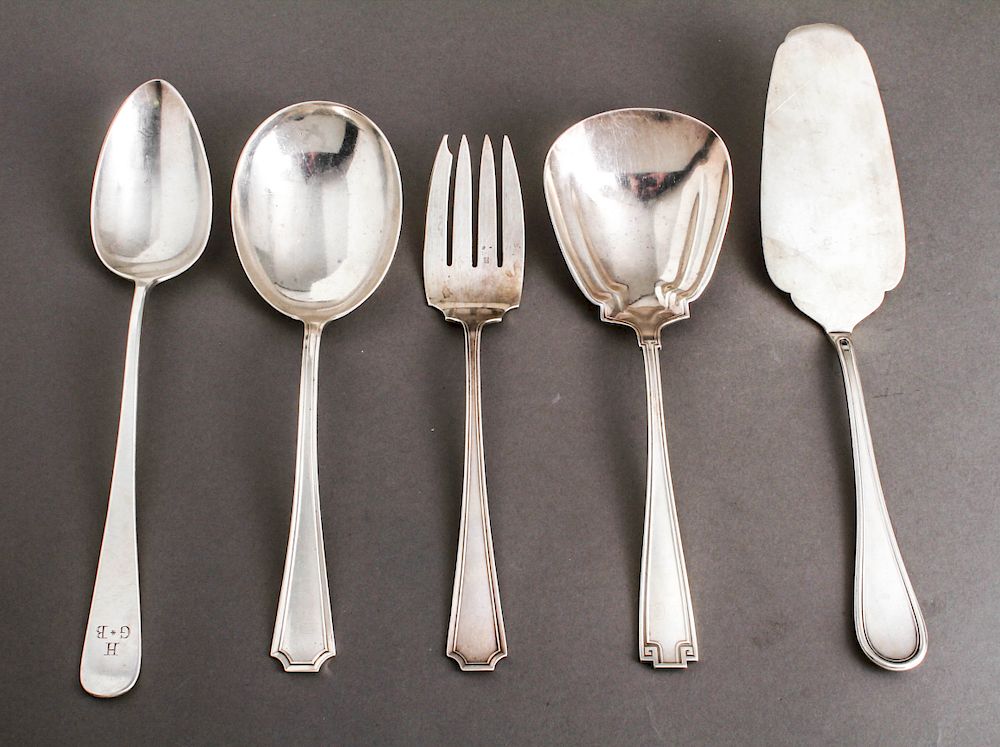 Appraisal: Modern Silver Serving Utensils Group of Modern sterling silver serving