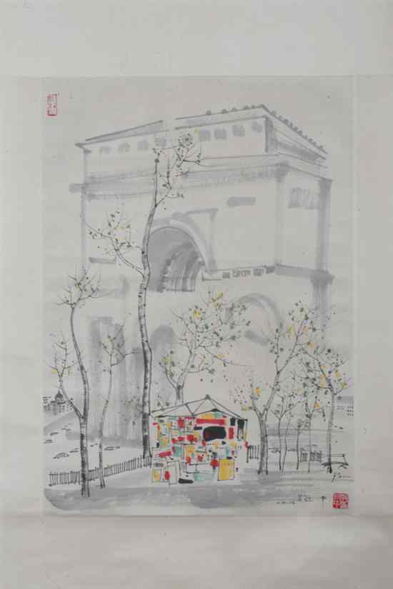 Appraisal: AFTER WU GUAN ZHONG Chinese - ARC DE TRIOMPHE ink