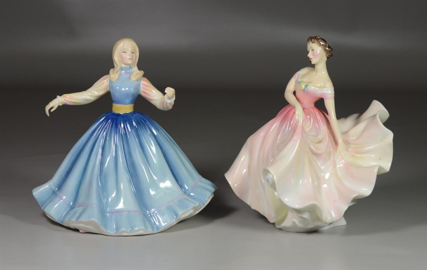 Appraisal: Royal Doulton bone china figurines The Polka HN Jennifer HN