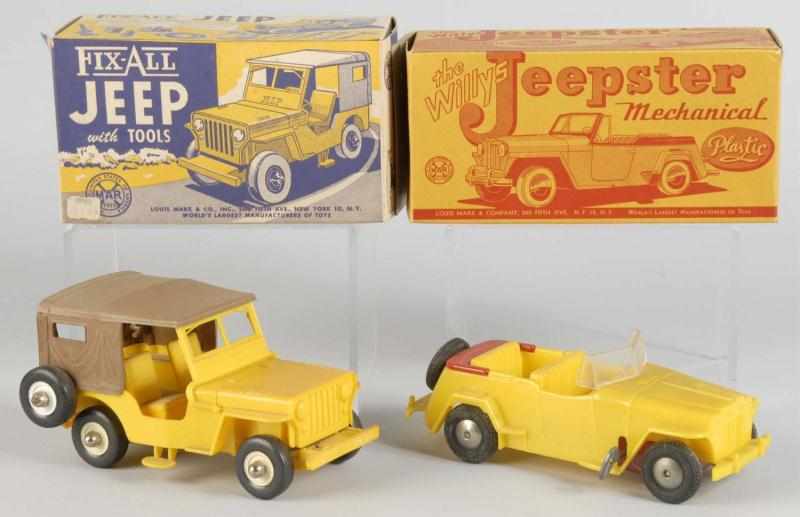 Appraisal: Lot of Plastic Marx Jeep Toys Description American Includes one