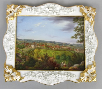 Appraisal: An Exceptional KPM Porcelain Landscape Plaque A KPM porcelain plaque