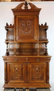 Appraisal: French Henri II buffet in carved walnut French late th