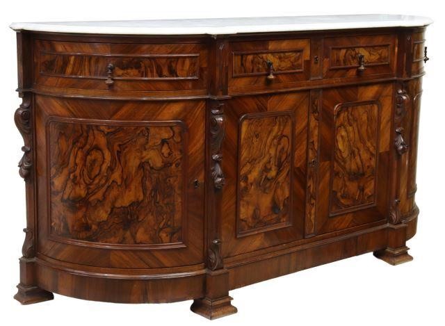 Appraisal: French Louis Philippe period marble-top sideboard mid th c having