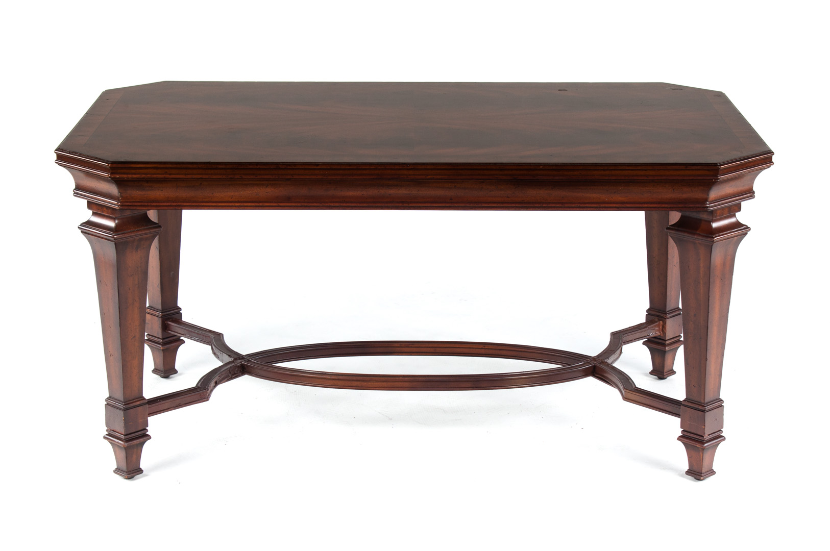 Appraisal: Contemporary mahogany coffee table