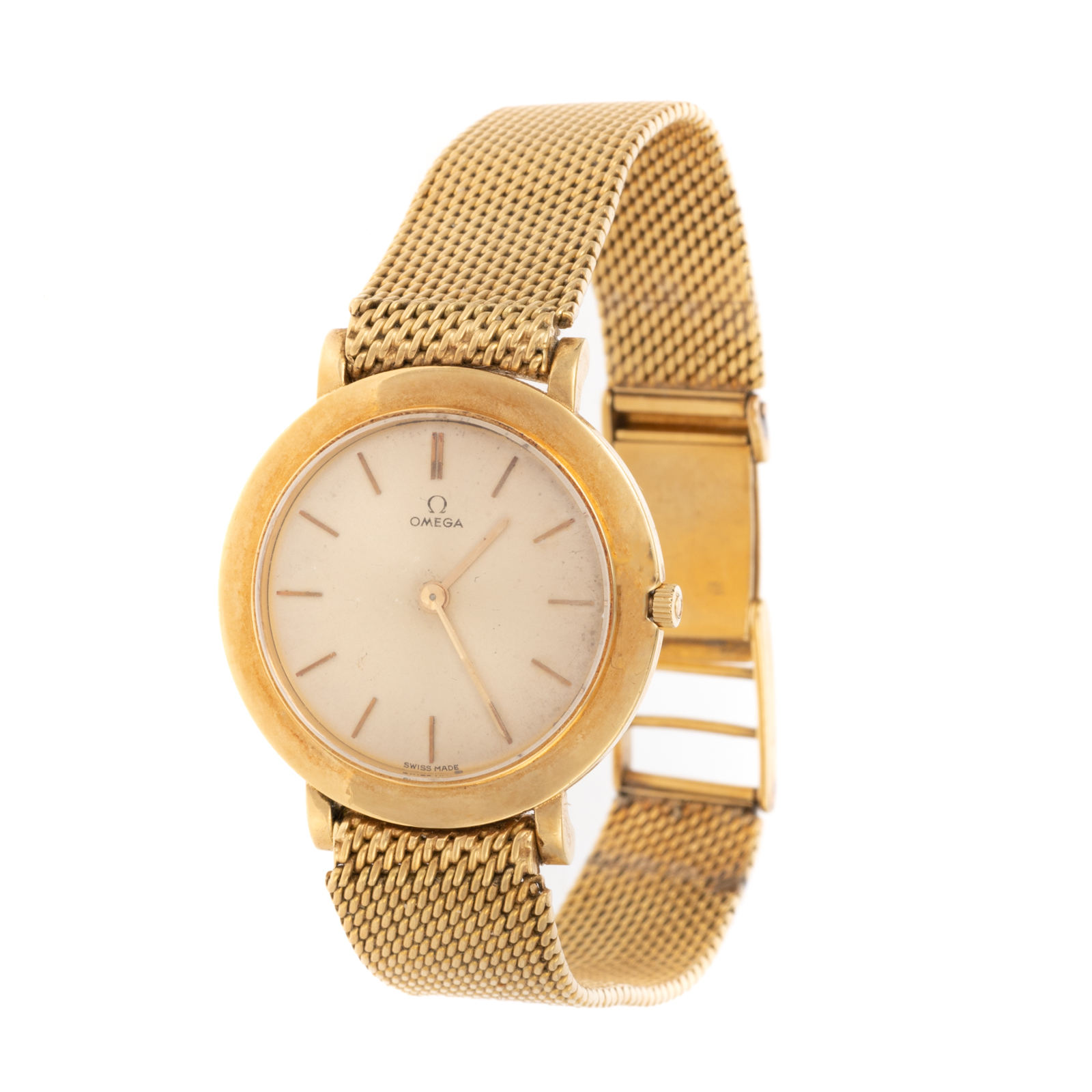 Appraisal: A VINTAGE K YELLOW GOLD OMEGA WATCH K yellow gold