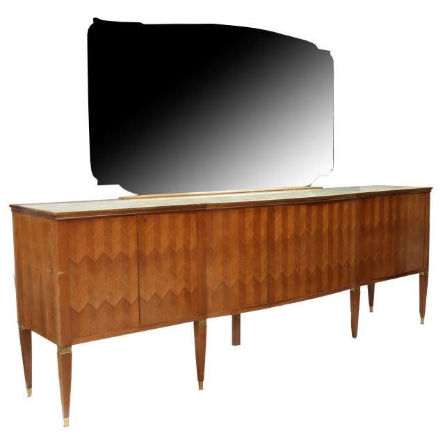 Appraisal: Italian mid-century modern mahogany sideboard attributed to Paolo Buffa Italian