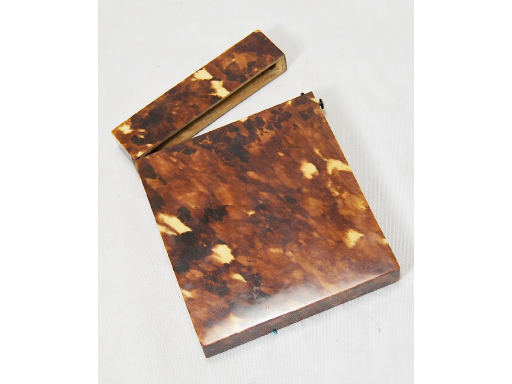 Appraisal: A th century tortoiseshell visiting card case