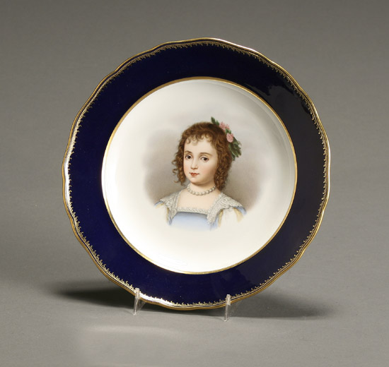 Appraisal: Meissen Portrait Plate of Princess Mary After Van Dyck Late