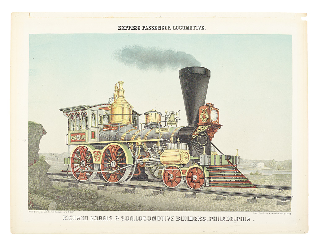 Appraisal: RAILROADS Haugg Louis artist and lithographer Express Passenger Locomotive Richard