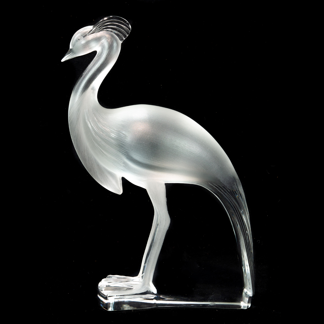 Appraisal: A LALIQUE CLEAR AND FROSTED GLASS LOUISIANE MODEL OF A