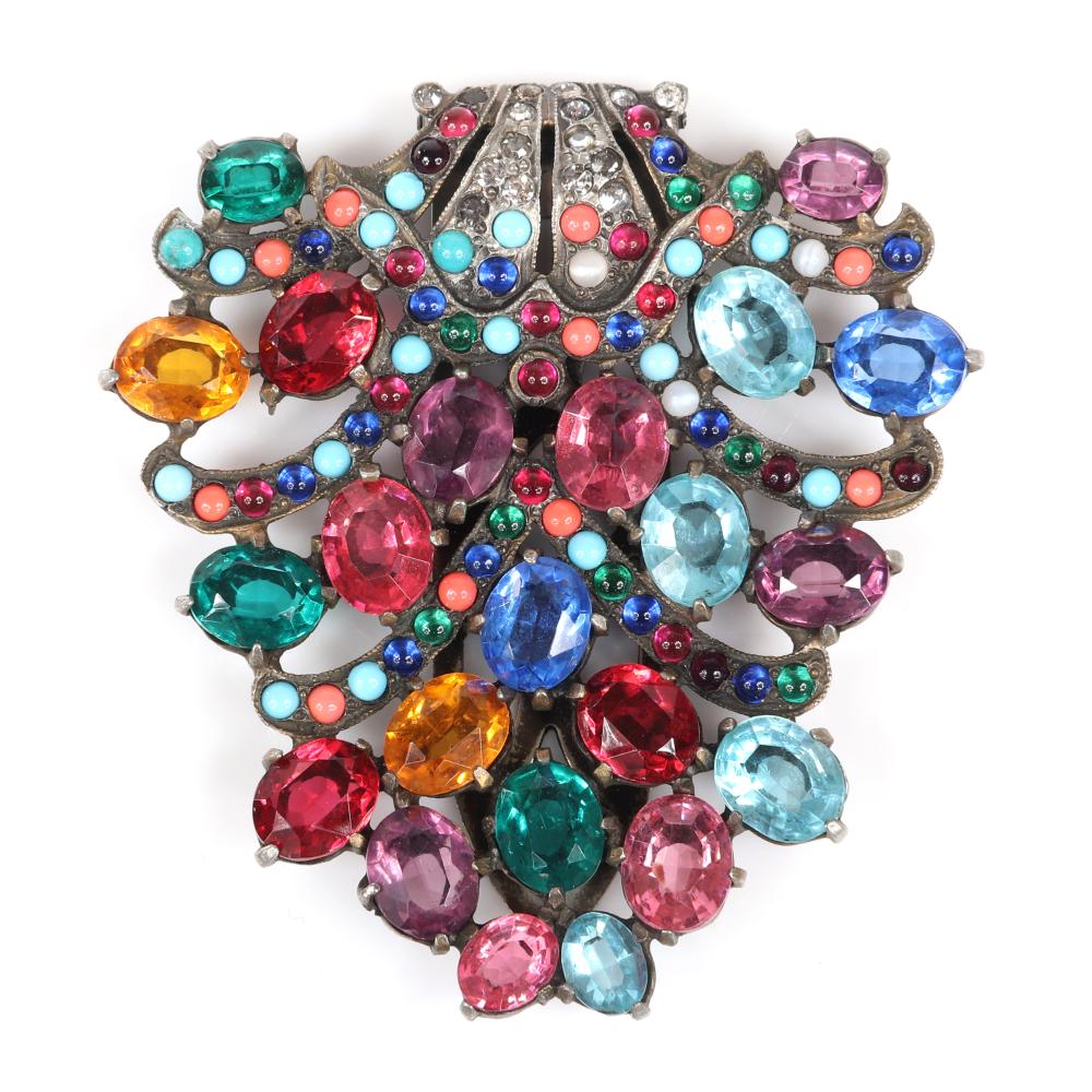 Appraisal: EISENBERG ORIGINAL MULTI-COLOR DRESS CLIP A MANY-HUED DELIGHT OF COLORED