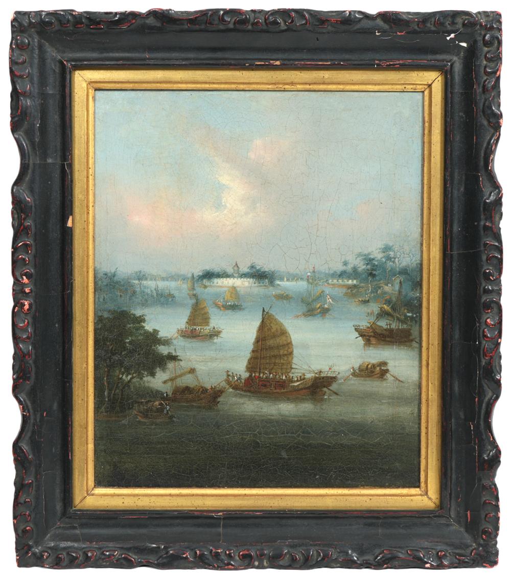 Appraisal: CHINA TRADE EXPORT PAINTING OIL ON CANVASChina Trade Export Painting