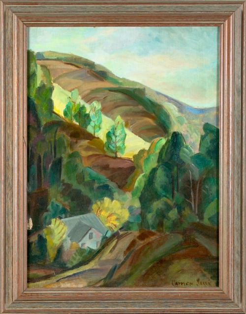 Appraisal: Carmen Sarre American th Century Bucolic Mountain View oil on