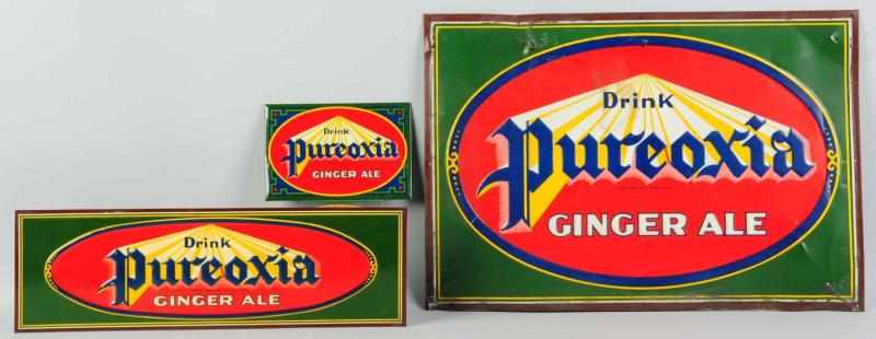 Appraisal: Lot of Assorted Tin Pureoxia Signs This product was associated