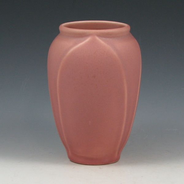 Appraisal: Rookwood vase in matte pink with stylized leaves from Marked