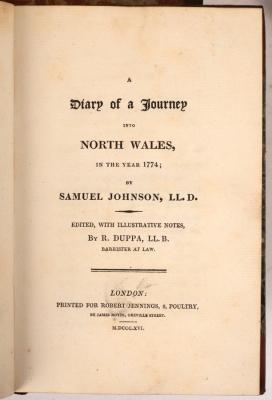 Appraisal: Johnson Dr Samuel A Diary of a Journey into North