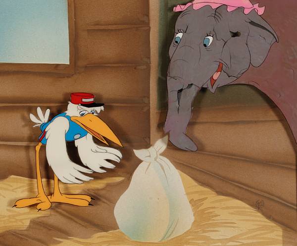 Appraisal: A Walt Disney celluloid from Dumbo gouache on celluloid depicting