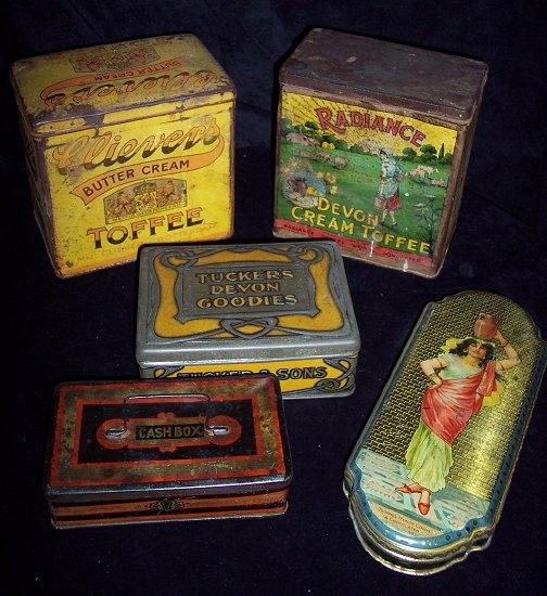 Appraisal: A Radiance Devon Cream Toffee tin and four other tins