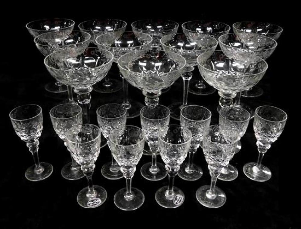 Appraisal: Gallia by Rogaska twenty-three pieces of leaded cut crystal stemware