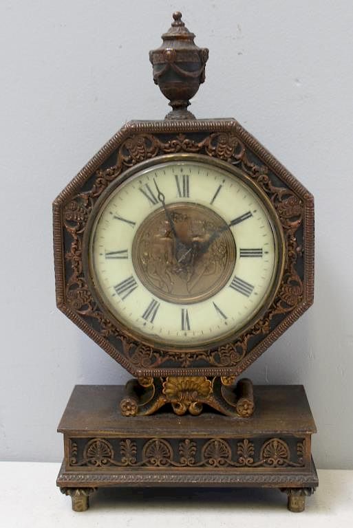 Appraisal: Bronze Clock Attributed to J E Caldwell Co From a