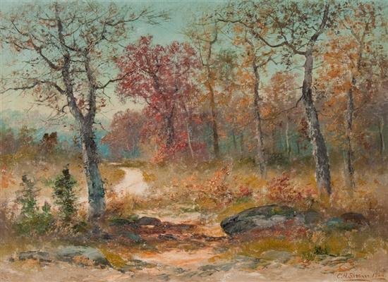 Appraisal: Christopher Shearer American - Landscape with Path oil on canvas