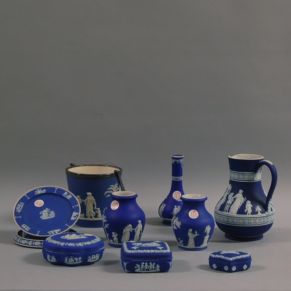 Appraisal: Ten Wedgwood Dark Blue Jasper Items th and th century