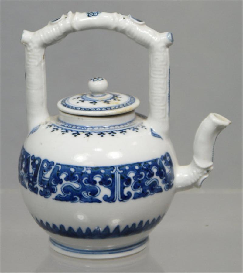 Appraisal: th c Chinese porcelain teapot measures h Estimate -