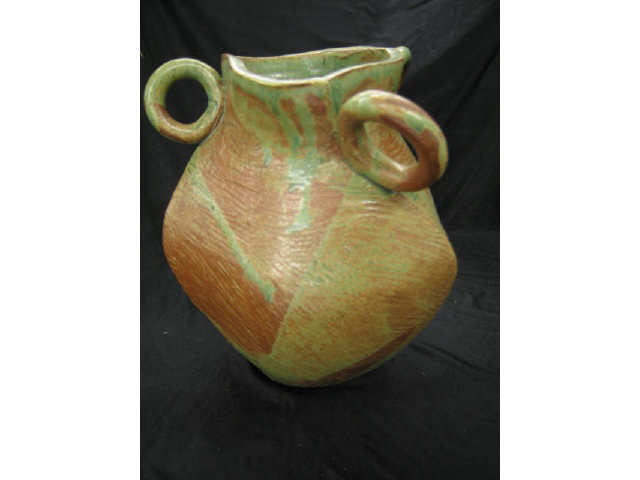 Appraisal: North Carolina Art Pottery Vase triple ring handles