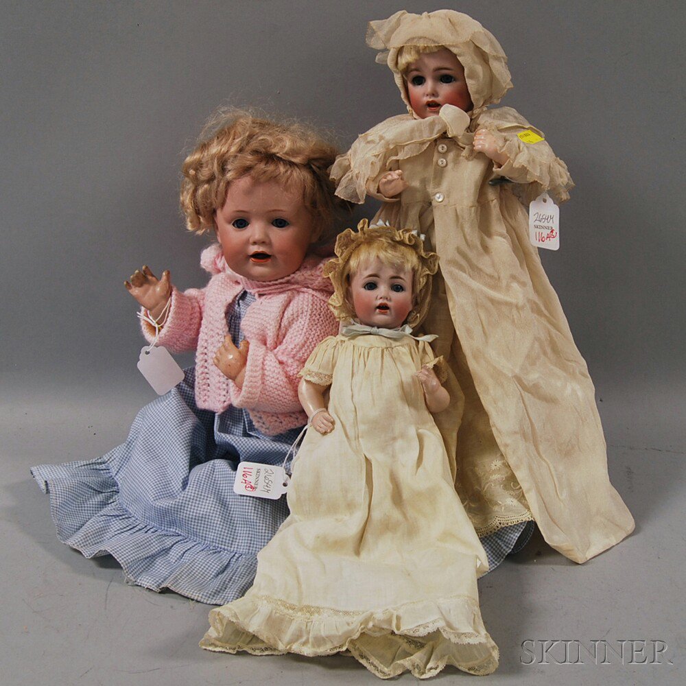 Appraisal: Three Kestner Bisque Head Baby Dolls Germany two marked JDK