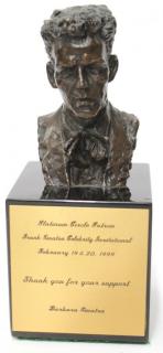 Appraisal: Small Bronze Bust of Frank Sinatra Depicting the singer from