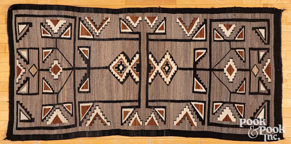 Appraisal: Navajo Indian Two Grey Hills rug Navajo Indian Two Grey