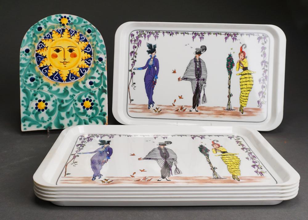 Appraisal: SET OF SIX VILLEROY BOCH ITALIAN COMPOSITE TRAYS AND A