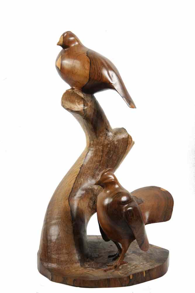 Appraisal: WOOD SCULPTURE - 'Ruffled Grouse Bonasa Umbellus' by Charles 'Chippy'