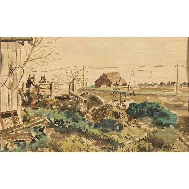 Appraisal: Margaret Pearson Painting Framed watercolor Santa Clara Valley by Margaret