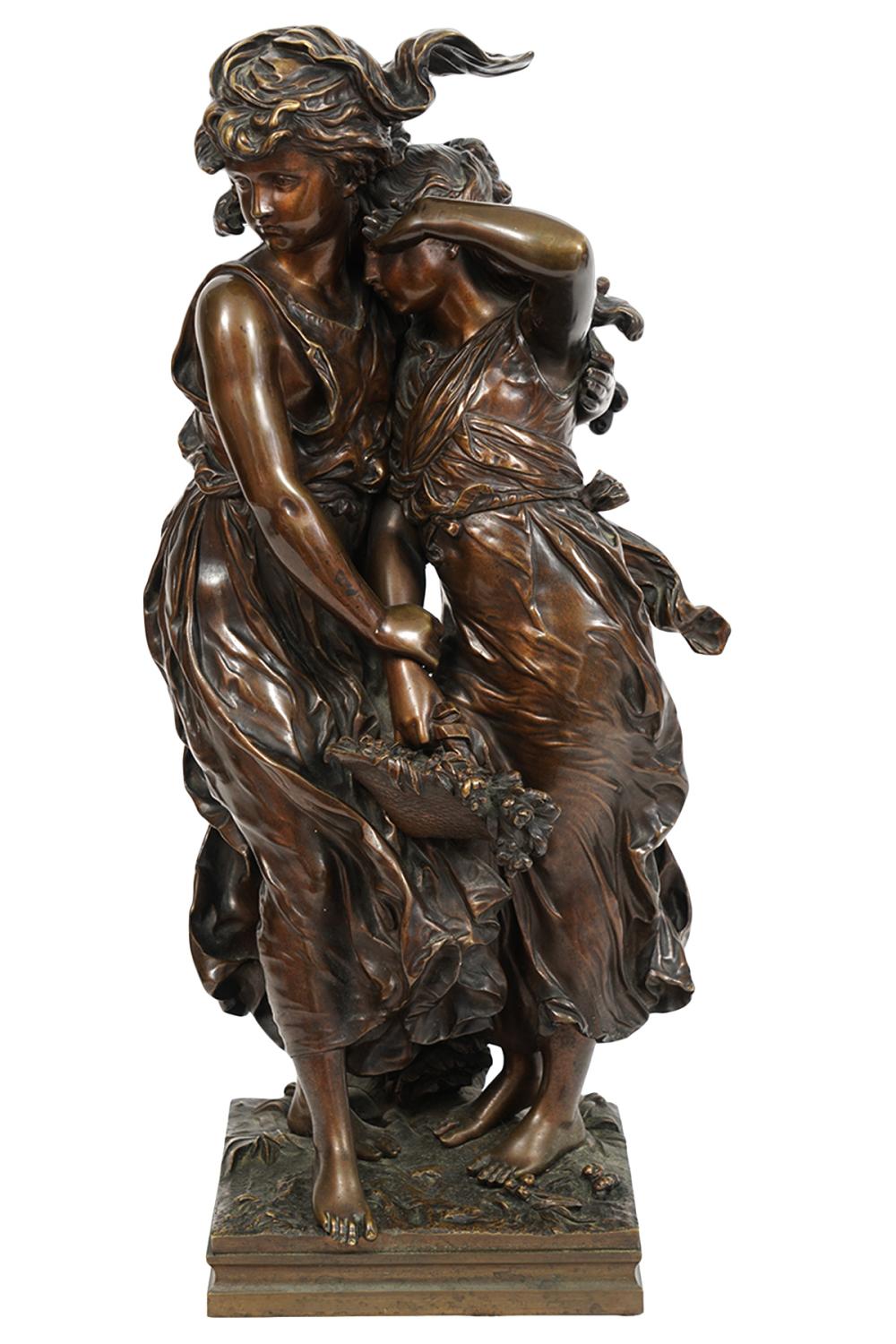 Appraisal: FRANCOIS MOREAU 'CONSOLATION' BRONZE FIGURINEHippolyte Francois Moreau France - 'Consolation'