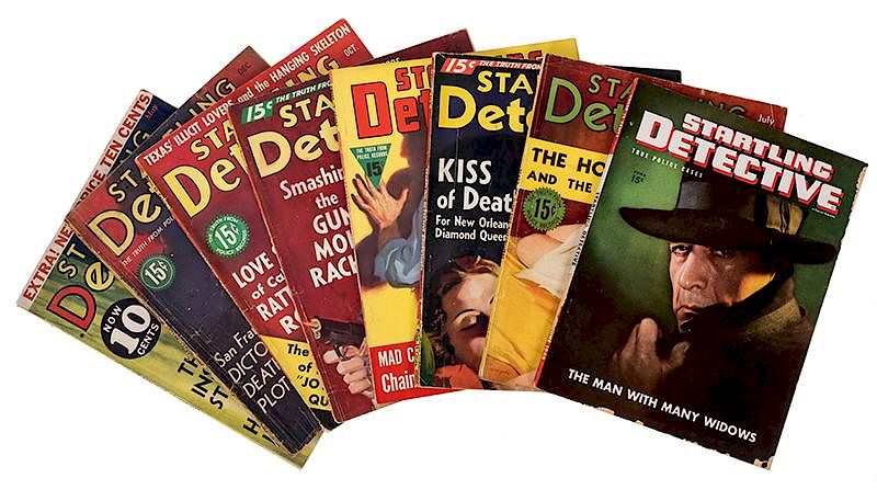 Appraisal: Startling Detective Lot of Eight Issues Startling Detective Lot of