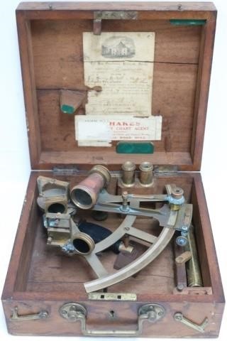 Appraisal: TH CENTURY BRASS SEXTANT BY HENRY HUGHES ANDSONS LONDON HAS