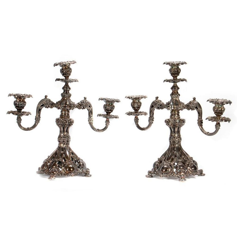 Appraisal: Reed Barton Silver Candelabra Renaissance pattern in h in w