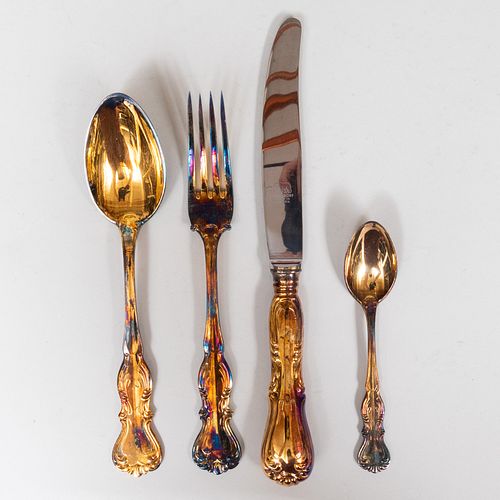 Appraisal: CONTINENTAL SILVER PART FLATWARE SERVICEMarked ' ' Comprising Six dinner