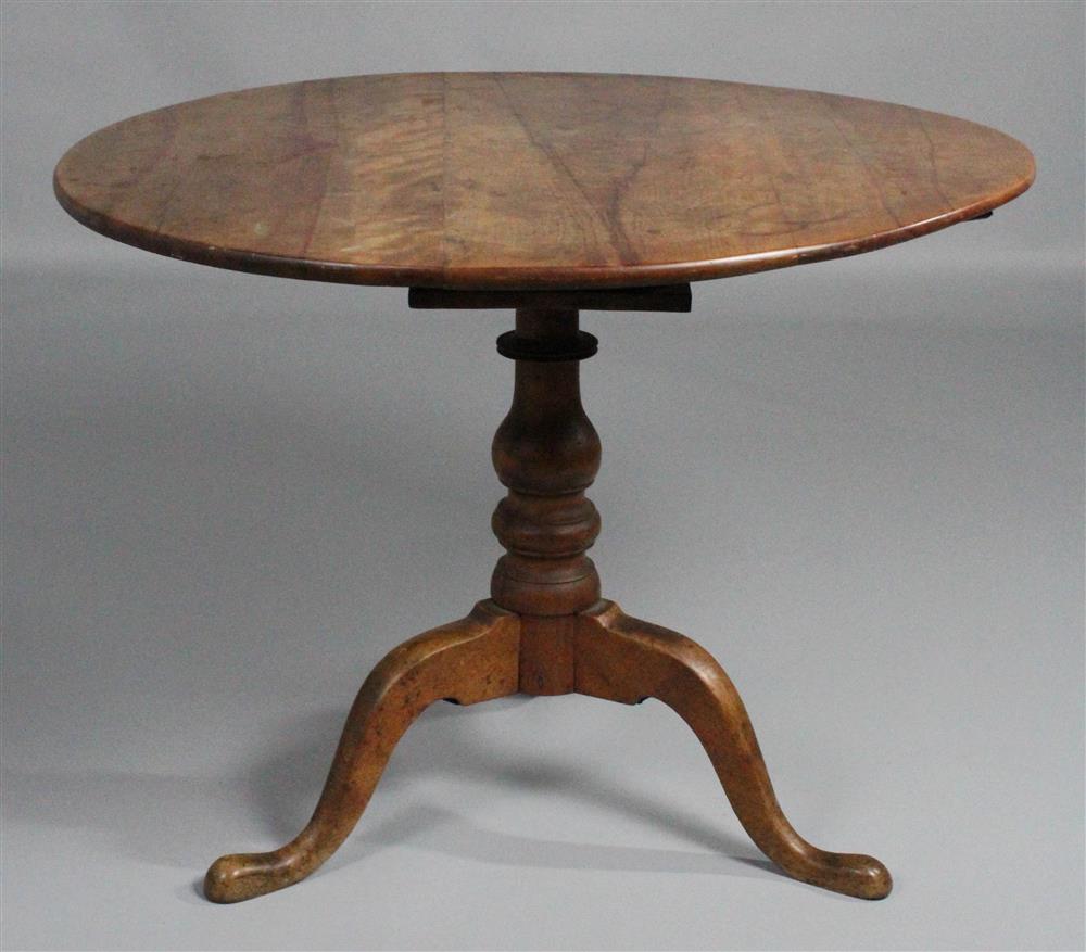 Appraisal: TH CENTURY QUEEN ANNE STYLE CHERRYWOOD PROVINCIAL TEA TABLE having